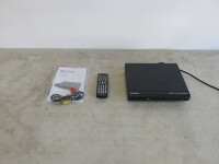 Majority DVD Player, Model SCH-DVD-BLK. Comes with Remote & Instruction Manual.