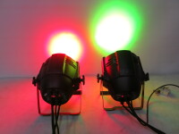 Pair of LED 9w x 54 Multi Coloured DJ Disco Lights. Comes with Power Supply.