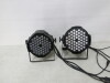 Pair of LED 9w x 54 Multi Coloured DJ Disco Lights. Comes with Power Supply. - 6