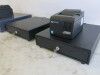 2 x Star TSP 100 Thermal Printers & 3 x Metal Cash Drawers with Keys. - 3