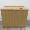 Two Door Quality Wood Cupboard with Hole to Top for Waste Disposal. Size 120cm (W) x 100cm (H) x 70cm (D).