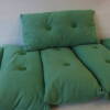 6 x Cult Furniture Fabric Poet Cushion with Peppermint & Dark Green Button Size 66cm x32cm - 2