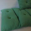 6 x Cult Furniture Fabric Poet Cushion with Peppermint & Dark Green Button Size 66cm x32cm - 3