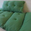 6 x Cult Furniture Fabric Poet Cushion with Peppermint & Dark Green Button Size 66cm x32cm - 4