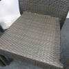 4 x Bacchus Exterior Stacking Armchairs. Aluminum Framed in Woven Mocha PU Weave. Size H86cm x D50cm x W55cm. - 6