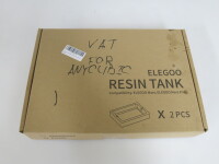 Boxed/New Elegoo Resin Tank. Box Contains 2 Pieces.