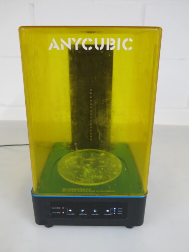 Anycubic Wash & Cure Post Processor, S/N W12020A0805639. NOTE: requires Power Supply.
