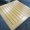 8 x Pier Exterior Tables with Aluminium Frame & Acrylic Painted Wooden Slatted Tops. Size 80cm x 80cm - 4