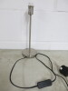 34 x New B&Q Madison 60W Bedside Lamps in Brushed Metal. - 5