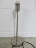 34 x New B&Q Madison 60W Bedside Lamps in Brushed Metal. - 6