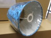 Approx 150 x Blue Crushed Material Lamp Shades. Size 7" x 6". - 3