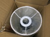 36 x Boxed/New Francis Satin Nickel Touch Base Table Lamp with White Shade. Shade Size 19cm x 12cm. - 5
