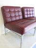 2 x RCD Office Furnishings Oxblood Leather Button Back Chairs on Chrome Base. H 75cm. - 3