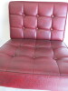 2 x RCD Office Furnishings Oxblood Leather Button Back Chairs on Chrome Base. H 75cm. - 6