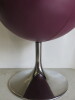 2 x Johanson Design Egg Chairs in Purple Leather on Chrome Swivel Base. - 4