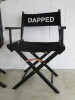 2 x Wooden Fold Out Directors Chairs in Black (1 x Missing Back). - 5