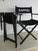 2 x Wooden Fold Out Directors Chairs in Black (1 x Missing Back). - 6