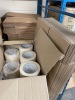 Quantity of Assorted Packaging to Include: 3 x Boxes of A4 10" Multi Crease SW Boxes, 3 x Boxes of Small White Boxes, Assortment of Loose Boxes, 3 x Boxed Rolls of Brown Packing Paper, 2 x Boxes of Masking Tape & 1 x Box of Brown Paper Tape. - 4