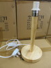60 x Boxed/New 'Wooden Petiole' Round Wooden Bedside Lamp. Size H30 x W14cm. - 2