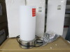 25 x Boxed/New Satin Nickel Touch Table Lamp with Glass Shade. Size H12.5cm. - 2
