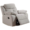 Set of 3 Caro 'Dakota' Silver Fabric Reclining Sofas to Include: 3 Seater, Size H96 x W205 x D85cm, 2 Seater, Size H96 x W150 x D85cm & Single Seater, Size H96 x W95 x D85cm. Boxed/New, RRP &pound;2324.00 - 4