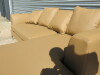 Abreo L Shape Sofa Set in Camel Leatherette on Chrome Legs and Comes with 4 Cushions. Size H70 x L230 x W160 x D82cm. Boxed/New. - 5
