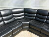 Roma 'Chicago' Black Premium Aire Leather Recliner Corner Sofa with Armrests & Cup Holders. Size H100 x L200 x W200 x D90cm. Boxed/New, RRP &pound;1399.00 - 4