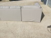 Fitch Left Hand Corner Sofa in Light Grey Leatherette. Size H82 x L220 x W190 x D86cm. New/Ex Display. NOTE: missing feet & damage to frame. - 6