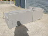 Fitch Left Hand Corner Sofa in Light Grey Leatherette. Size H82 x L220 x W190 x D86cm. New/Ex Display. NOTE: missing feet & damage to frame. - 3