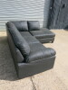 Fitch Right Hand Corner Sofa in Dark Grey Leatherette. Size H82 x L220 x W190 x D86cm. New/Ex Display.&nbsp;NOTE: scuf to side (as viewed/pictured).&nbsp; - 3