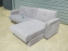 Kair L-Shape Sofabed Upholstered in Grey Fabric with Double Under-Seat Storage. Size H78 x W230 & 170 x D82cm. Boxed/New, RRP &pound;579.00 - 3