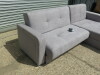 Kair L-Shape Sofabed Upholstered in Grey Fabric with Double Under-Seat Storage. Size H78 x W230 & 170 x D82cm. Boxed/New, RRP &pound;579.00 - 2