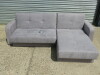 Kair L-Shape Sofabed Upholstered in Grey Fabric with Double Under-Seat Storage. Size H78 x W230 & 170 x D82cm. Boxed/New, RRP £579.00