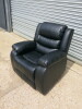 Roma 'Chicago' Black Premium Aire Leather 1 Seater Recliner Chair. Size H96 x W102 x D84cm. Boxed/New, RRP &pound;520.00 - 3