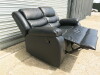 Roma 'Chicago' Black Premium Aire Leather 2 Seater Recliner Sofa. Size H96 x W149 x D84cm. Boxed/New, RRP &pound;699.00 - 7