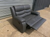 Roma 'Chicago' Grey Premium Aire Leather 2 Seater Recliner Sofa. Size H96 x W149 x D84cm. Boxed/New, RRP &pound;699.00 - 4