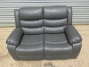 Roma 'Chicago' Grey Premium Aire Leather 2 Seater Recliner Sofa. Size H96 x W149 x D84cm. Boxed/New, RRP &pound;699.00 - 5
