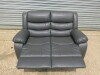Roma 'Chicago' Grey Premium Aire Leather 2 Seater Recliner Sofa. Size H96 x W149 x D84cm. Boxed/New, RRP &pound;699.00 - 7