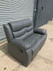 Roma 'Chicago' Grey Premium Aire Leather 2 Seater Recliner Sofa. Size H96 x W149 x D84cm. Boxed/New, RRP £699.00 - 3