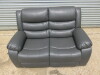 Roma 'Chicago' Grey Premium Aire Leather 2 Seater Recliner Sofa. Size H96 x W149 x D84cm. Boxed/New, RRP £699.00 - 5