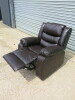 Set of 2 Roma 'Chicago' Brown Premium Aire Leather 2 Seater Recliner Sofa & 1 Seater Recliner Chair. Size H96 x W149 & W102 x D84cm. Boxed/New, RRP &pound;1119.00 - 10