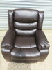 Set of 2 Roma 'Chicago' Brown Premium Aire Leather 2 Seater Recliner Sofa & 1 Seater Recliner Chair. Size H96 x W149 & W102 x D84cm. Boxed/New, RRP &pound;1119.00 - 8