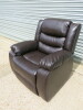 Set of 2 Roma 'Chicago' Brown Premium Aire Leather 2 Seater Recliner Sofa & 1 Seater Recliner Chair. Size H96 x W149 & W102 x D84cm. Boxed/New, RRP &pound;1119.00 - 7