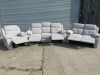 Set of 3 Caro 'Dakota' Silver Fabric Reclining Sofas to Include: 3 Seater, Size H96 x W205 x D85cm, 2 Seater, Size H96 x W150 x D85cm & Single Seater, Size H96 x W95 x D85cm. Boxed/New, RRP &pound;2324.00 - 8
