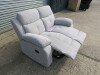 Set of 3 Caro 'Dakota' Silver Fabric Reclining Sofas to Include: 3 Seater, Size H96 x W205 x D85cm, 2 Seater, Size H96 x W150 x D85cm & Single Seater, Size H96 x W95 x D85cm. Boxed/New, RRP &pound;2324.00 - 14