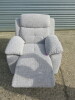Set of 3 Caro 'Dakota' Silver Fabric Reclining Sofas to Include: 3 Seater, Size H96 x W205 x D85cm, 2 Seater, Size H96 x W150 x D85cm & Single Seater, Size H96 x W95 x D85cm. Boxed/New, RRP &pound;2324.00 - 21