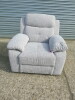 Set of 3 Caro 'Dakota' Silver Fabric Reclining Sofas to Include: 3 Seater, Size H96 x W205 x D85cm, 2 Seater, Size H96 x W150 x D85cm & Single Seater, Size H96 x W95 x D85cm. Boxed/New, RRP &pound;2324.00 - 18