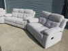 Set of 3 Caro 'Dakota' Silver Fabric Reclining Sofas to Include: 3 Seater, Size H96 x W205 x D85cm, 2 Seater, Size H96 x W150 x D85cm & Single Seater, Size H96 x W95 x D85cm. Boxed/New, RRP &pound;2324.00 - 6