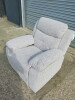 Set of 3 Caro 'Dakota' Silver Fabric Reclining Sofas to Include: 3 Seater, Size H96 x W205 x D85cm, 2 Seater, Size H96 x W150 x D85cm & Single Seater, Size H96 x W95 x D85cm. Boxed/New, RRP &pound;2324.00 - 19