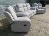 Set of 3 Caro 'Dakota' Silver Fabric Reclining Sofas to Include: 3 Seater, Size H96 x W205 x D85cm, 2 Seater, Size H96 x W150 x D85cm & Single Seater, Size H96 x W95 x D85cm. Boxed/New, RRP &pound;2324.00 - 7